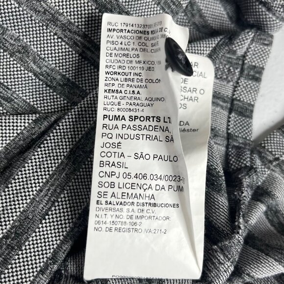 Puma Golf Polo Shirt Mens XL Gray Striped - Picture 9 of 9